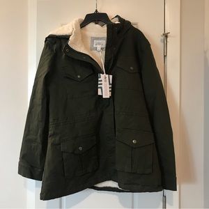 Market & Spruce Kathleen Shearling Lined Cargo Jacket